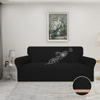 Easy-Going 100% Waterproof Couch Cover, 3 Cushion Couch Slipcover for Sofa | Leakproof Sofa Cover, Stretch Jacquard Furniture Protector Against Stain Spill from Kids, Pets, Dog (Sofa, Black)
