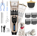 Dog Clippers for Grooming,Dog Grooming Kit for Heavy Thick Hair&Coats | <60dB quiet,Rechargeable Cordless,4H Runtime,4 Guide Combs,2in1 Wide & Narrow Blades,Pet Shaver for Matted Fur