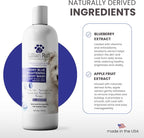 Lillian Ruff PRO Formula Berry Blue Brightening Dog Shampoo + Blueberry Waterless Dog Shampoo - Professional Whitening, Tear Stain Remover & No-Rinse Hydrating Odor Control, Aloe+Coconut Oil, USA Made