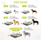 Waterproof Orthopedic Dog Bed for Extra Large Sized Dogs | Memory Foam Pet Bed Sofa with Bolster, Dog Couch with Washable Cover & Non-Slip Bottom, 48x30 Inch, Grey