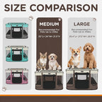 Paw Ballet Foldable Pet Kitten Playpen, Upgrade Waterproof Portable Dog Cat Playpen Kennel Tent for Small Cat Dog, Retractable Shade Cover with Carrying Case, Indoor Outdoor Use for Small Pet.