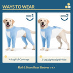 ROZKITCH 2-in-1 Dog UV Protection Shirt, UV Protection Shirt for Dogs Protect Pet from Sun Burn Hot Weather, Keep Cooling in Summer Dog Apparel for Large Blue XL