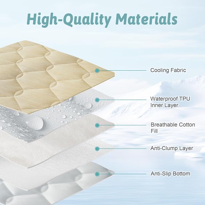 COZY KISS Cooling Couch Cover for Dog Washable, Cool Sofa Cushion Mat | Q-Max >0.4 Cool Tech, Non-Slip Pet Pad for Car Seat Protector, Liquid Pee Proof Mat for Dog, Cats, 27.5x71 Inch, Beige