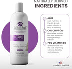Lillian Ruff PRO Formula Ultra Brightening Dog Shampoo - Professional Whitening & Long-Lasting Odor Eliminator - Removes Stains & Discoloration, Dry Skin & Itch Relief with Aloe & Provitamin B5 (16oz)