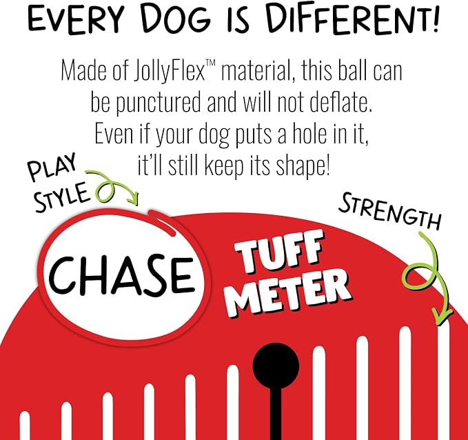 Jolly Pets Large Soccer Ball Floating-Bouncing Dog Toy, 8 inch Diameter, Orange | Large 8 inch durable dog soccer ball for dogs 60 to 90 lbs, won't deflate when punctured, floats for water play, made in USA
