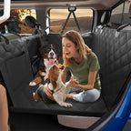 Btefd XL Hard Bottom Dog Seat Cover for Dogs for Full-Size Crew Cab Trucks | Back Seat Pet Hammock for F150, RAM1500, Sierra, Tundra, Silverado, Titan, Holds 420lbs, 45% Extender Space, Waterproof