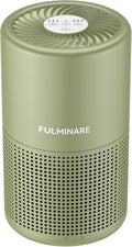 FULMINARE Air Purifiers for Home Bedroom H13 HEPA Air Filter | 360° Intake for Pet Hair, Smoke, Odors , 3 Speeds, Timer, 24dB, Small Mini Air Purifier with Night Light, Sage Green