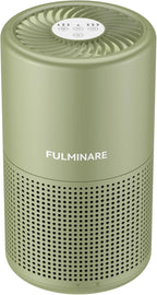 FULMINARE Air Purifiers for Home Bedroom H13 HEPA Air Filter | 360° Intake for Pet Hair, Smoke, Odors , 3 Speeds, Timer, 24dB, Small Mini Air Purifier with Night Light, Sage Green