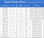 ADAVIN Tall Garden Fence with Gate, 40 in(H) 8 Panels Animal Barrier Fence, Heavy Duty Iron Metal Fence and Border, Indoor or Outdoor Dog Playpen, Flower Bed Fencing, Total 17.7 FT(L),Black