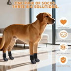 KOOLTAIL Non Slip Dog Socks Shoes to Prevent Licking Paws and Scratching, Winter Pet Booties for Cold Pavement & Hardwood Floors, Dog Grip Booties for Small Medium Large Senior Dogs