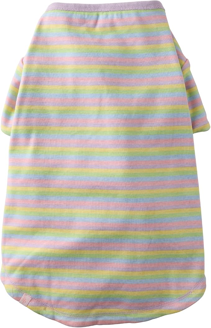 Pet Passion Rover - The Reversible Tee, 2 Pack Short Sleeve Pet T-Shirt 100% Organic Cotton Tees for Small, Medium, Large Dog Clothes, Pink Preppy Plaid, Large
