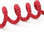 Mile High Life Dog Leash Braided Cotton Rope with Leather-Reinforced Ends | Rust-proof 360° swivel clasp, Heavy-duty for medium/large breeds. Great for weddings, daily walks (4 FT, 1/2", Red)