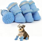 Breathable Hot Pavement Dog Shoes for Small & Medium Dogs(Blue, 2# | Adjustable Double Strap and Non-Slip Dog Boots Paw Protectors for Walking Running Hiking, Soft Comfortable Safe Easy to Wear