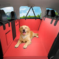 Hard Bottom Dog Car Seat Cover, 52"×65", Waterproof PU Leather | Stable Hard Bottom Support for Comfortable Rides with Large Dogs