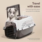 Petmate 2-Door Dog, Puppies & Cat Kennel, 19", White | Top & Front Loading, Made in USA, Extra Small
