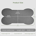 PWTAA Dog Food Mat Anti-Slip Silicone Dog Bowl Mat Thicker Pet Placemat Waterproof Cat Feeder Pad with Raised Edge Puppy Kitten Feeding Mats Suitable Small Medium-Sized Dogs Cats Eating Tray