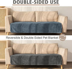 Ameritex Pet Bed Blanket Reversible 100% Waterproof Velvet Super Soft for Sofa and Bed
