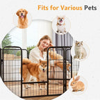 NEWBULIG Dog Playpen for Indoor 32 Inch 4 Panels - Portable Heavy Duty Metal Pet Exercise Pen, Foldable Small Medium Dog Puppy Playpen Fence for Outdoor RV, Camping, Yard, Garden