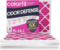 18x24x1 Air Filter (4-Pack) | Made in the USA | Color Changing | Remove Cat and Dog Odor | MERV 8 for Pet Hair Dander and Dust | 17.5"x23.5"x0.75" Exact Size