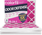18x24x1 Air Filter (4-Pack) | Made in the USA | Color Changing | Remove Cat and Dog Odor | MERV 8 for Pet Hair Dander and Dust | 17.5"x23.5"x0.75" Exact Size