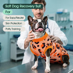 Kuoser Dog Recovery Suit After Surgery, Spay Neuter Surgical Suit for Dogs | Post Surgery Anti-Licking Dog Onesie Protects Wounds and Incisions, E-Collar & Cone Alternative Bodysuit for Female Male Dogs