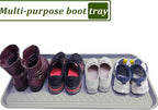 Large Multifunctional Boot Tray 2 Pack Boot Mat Washable Indoor or Outdoor Tray Mat Doormats for Shoes Boots Plants Pots Paint Tins Pet Bowls Car Storage, 30 x 15 x 1.2 Inches