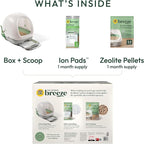 Purina Tidy Cats Breeze Covered Cat Litter Box System Kit with Pellet Cat Litter, Hooded Litter Box, and Litter Box Pads