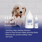 Chris Christensen Clean Start Clarifying Dog Shampoo - Pro-Vitamin Formula That Won’t Strip The Coat! Removes Product Build-up, Waxes, Oil and Dirt (16 Ounces)