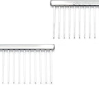Chris Christensen 9.5 in Coarse Poodle Butter Comb, Groom Like a Professional, Rounded Corners Prevent Friction and Breakage, Solid Brass Spine with Steel Teeth, Chrome Finish
