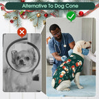 Kuoser Dog Surgery Recovery Suit, Doggie Surgical Bodysuit for Female Male Dogs, Pet Anti Licking Shirt for Spay Neuter Dog Cone Alternative