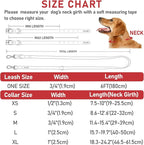 ZALER Dog Collar and Leash Set, Waterproof Adjustable Odor Proof Pet Collars Leashes Easy to Clean, 6FT Dog Leash with 2 Hooks for Large, Medium Small Dogs (XL, Red)
