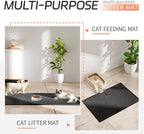 Bulkniu Silicone XL Cat Litter Mat, 28"X40", Raised Edge Waterproof, Black | Litter Trapping & Recycling, Easy to Clean, Non-Slip, Durable Safe & Odorless, Paw Friendly