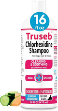 Truseb Topical Ketoconazole and Chlorhexidine Shampoo for Dogs, Cats, and Horses with Aloe - 16 oz (Ketoconazole & Chlorhexidine Shampoo, 16 oz)