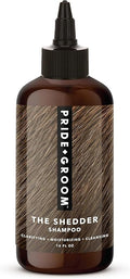 Pride and Groom The Shedder | Dog Deshedding Shampoo | All Natural Body Wash with Essential Oils & Ingredients that Reduce Pet Shedding & Fur Dander for Curly and Wavy Coats – 16oz