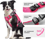 WINGOIN Pink Tactical Dog Harness for Large Dogs, Heavy Duty No Pull Dog Harness with Handle, Adjustable Reflective Military K9 Big Pet Vest for Husky, Doberman, Walking, Training, Hunting (XL) | Heavy Duty with Handle,Adjustable Reflective,Military K9...