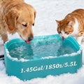 IPOW 1.45 Gal/5.5L Extra Large Heated Water Bowl with 5 Layers Design for Heating & Heat Preservation Provides Drinkable Water & Food in Winter Heated Pet Bowl for Cat Rabbit Chicken Duck Squirrel