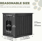 Cat Litter Box Enclosure, Openable Front Door Outdoor Enclosed Cat Litter Box, Outdoor Cat House Weatherproof Raised Floor, Easy to Clean, Black