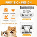 3 Pack Pet Grooming Clipper Blades with Ceramic Cutters, Sizes 10, 30 & 7FC, Silver, Compatible with Andis, Oster A5, Wahl KM10 A5 Style Dog Clippers