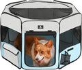 X-ZONE PET Dog Playpen Portable Pet Play Pens for Puppies, Cat, Rabbit, Chicks, Foldable Exercise Play Tent Kennel Crate, Indoor/Outdoor Travel Camping Blue Medium