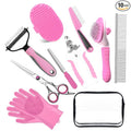 Bath Grooming Kit for Pets, 10pcs Dog Brush for Shedding with Dog Nail Clipper and Trimmer, Dog and Cat Grooming Supplies, Dematting Comb for Dogs, Pet Bath Supplies