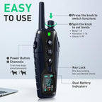 Dog Shock Collar 2 Dogs(15-150lbs) with Flashing Light for Night Walks,4500FT Dog Training Collar Adjustable Pitch Beep(1-8), Vibration(1-16), Safe Shock(1-99), and Keypad Lock