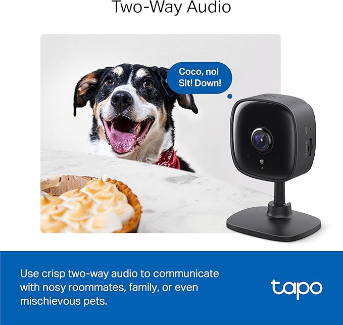 Tapo 1080P Indoor Security Camera, Baby Monitor, Dog Camera, C101(4-Pack) | Motion Detection, 2-Way Audio, Siren, Night Vision, Cloud & SD Card Storage, Works w/Alexa & Google Home, Wired, Black
