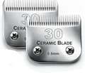 30 Blade Dog Grooming Blades Compatible with Andis/Wahl/Oster Dog Clippers | Detachable Stainless Steel Blade,Size-30, 1/50-Inch Cut Length (64260),2Pack