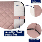 PureFit Reversible Quilted Couch Covers for Dogs Loveseat Sofa Cover 46.5” | Pink/Beige, Water Resistant Couch Protector, Washable Pet Couch Cover with Non Slip and Elastic Straps For Kids