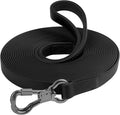 XiaZ Waterproof Long Leash for Dogs, Training Long Line Lead for Large Medium Small Dogs Outside Walking, Playing, Camping, or Yard (10FT, Black)