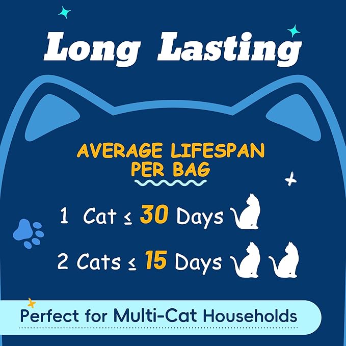 LMJP Crystal Cat Litter for Long-Lasting Odor Control, Non-Clumping, 8.6lb | 2 Months Supply, Unscented, Rapid Water Absorption, Low Tracking, Low Dust, Lightweight White Silica, 2 Pack of 4.3lb