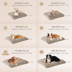EHEYCIGA Fluffy Dog Crate Bed for Medium Dogs, Plush Faux Fur Pet Crate Pad, Calming Anti Anxiety Medium Pet Bed, Washable Soft Warm Dog Mat with Non-Slip Bottom, Taupe