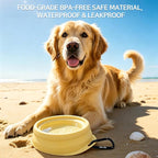 Cool Kids Collapsible Dog Bowl Travel Portable Anti-Tip Double-Sided | 2-In-1 Slow Feeder & Hydration, Catnip Scent, Abs+Tpe Sturdy Build, Fits Small Medium Pups, Hiking Camping Gear