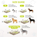Waterproof Orthopedic Dog Bed for Extra Large Sized Dogs | Memory Foam Pet Bed Sofa with Bolster, Dog Couch with Washable Cover & Non-Slip Bottom, 48x30 Inch, Beige