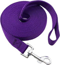 Nylon Training Dog Leash for Small Medium Large Dogs, 15ft 20ft 30ft 50ft Long Leash Dog/Puppy Lead for Obedience Recall Training, Camping (50ft, Purple)